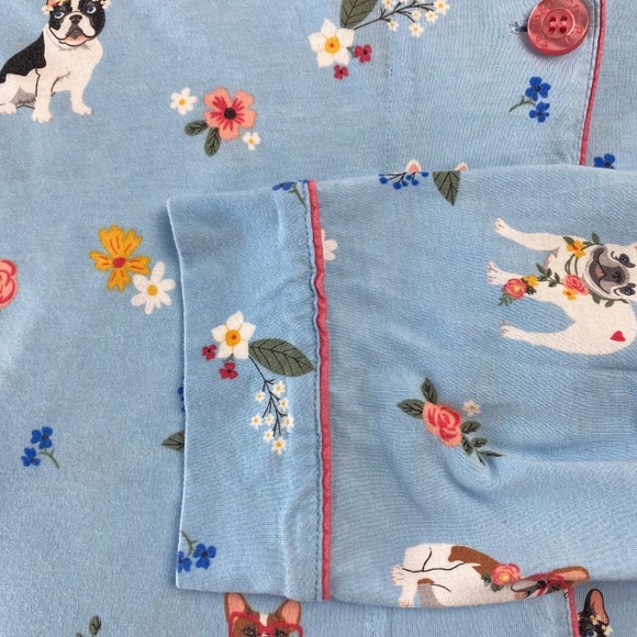 P.J. SALVAGE Pajama Set Paws & Breathe Dog Print Size L - Picture 10 of 14